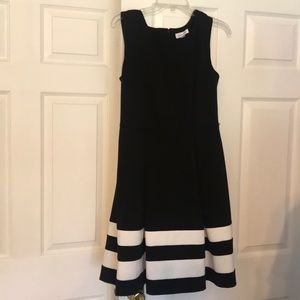 Calvin Klein black and white dress